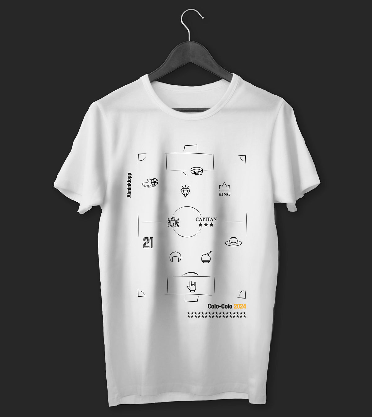 Polera Colo Colo/ 34 Campeón / iconos
